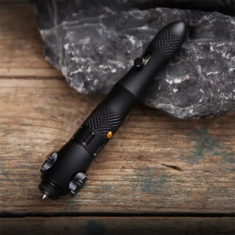 Multi-Function Spinner Self Defense Tactical Pen Flashlight Emergency Glass Breaker Outdoor Survival EDC Tools Drop Ship