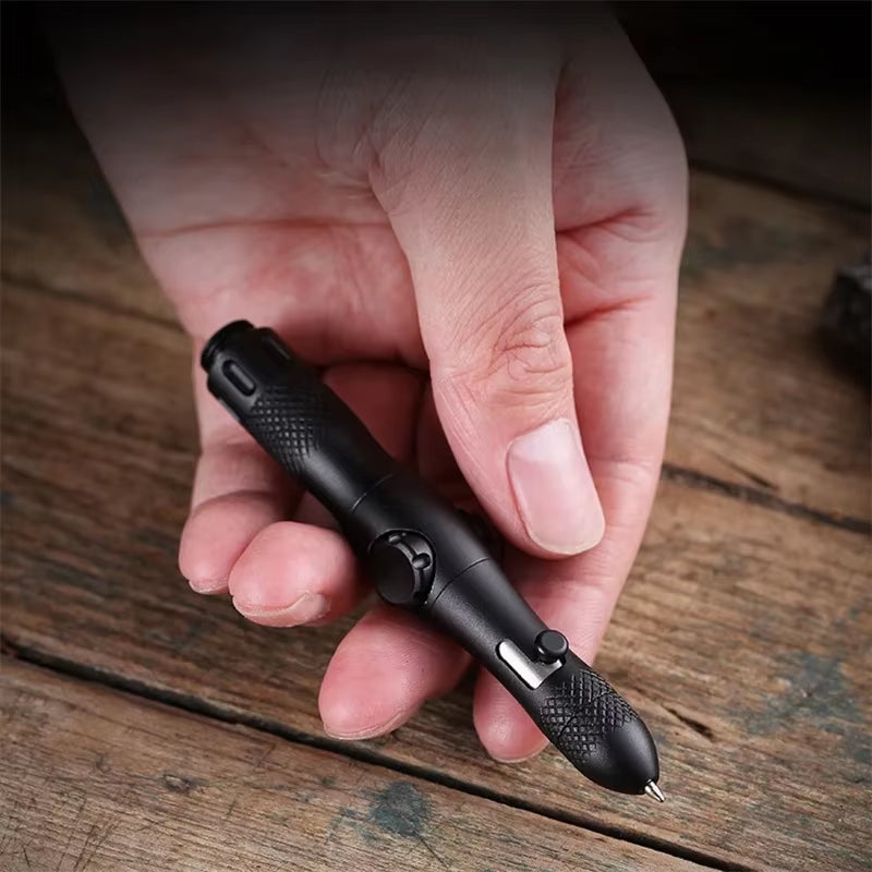 Multi-Function Spinner Self Defense Tactical Pen Flashlight Emergency Glass Breaker Outdoor Survival EDC Tools Drop Ship