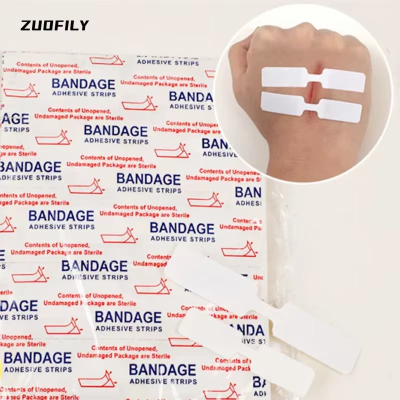10Pcs Stitch-Free Band-Aids Painless Quick Wound Suture Zipper Adhesive Bandage Portable Outdoor Emergency Survival Accessories