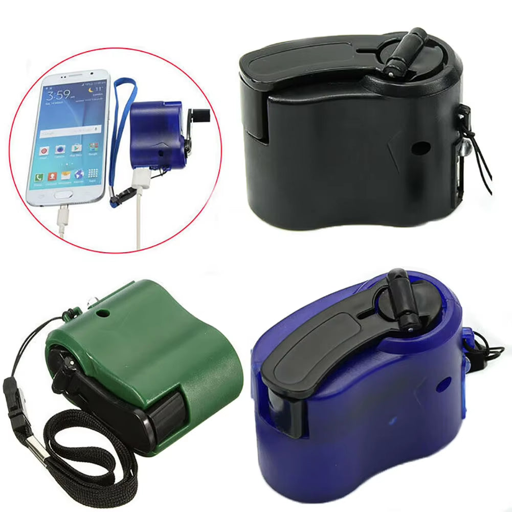 USB Hand Crank Phone Charger Manual Outdoor Hiking Camping Emergency Generator Portable Emergency Phone Charger for USB Output