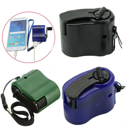 USB Hand Crank Phone Charger Manual Outdoor Hiking Camping Emergency Generator Portable Emergency Phone Charger for USB Output