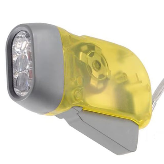 3 Colors Hand Pressing Dynamo Crank Power Wind up Flashlight Mini Self Generating Torch LED Camping Lamp Light for Outdoor Home