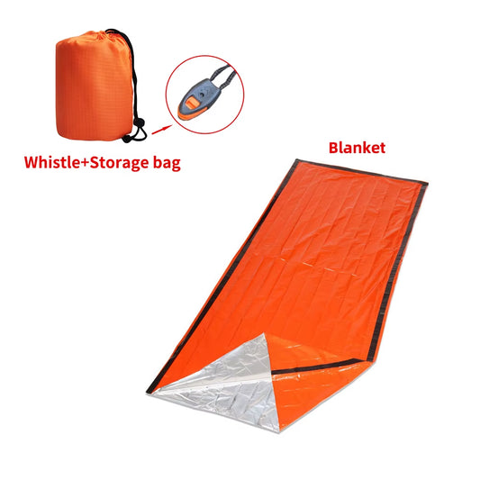 Portable Waterproof Emergency Survival Sleeping Bag Outdoor Camping Gear Thermal Sack First Aid Rescue Mylar Insulate Blanket