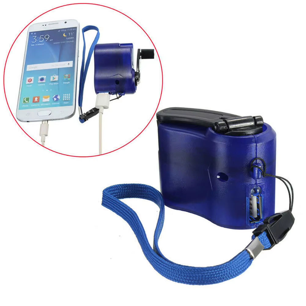 USB Hand Crank Phone Charger Manual Outdoor Hiking Camping Emergency Generator Portable Emergency Phone Charger for USB Output