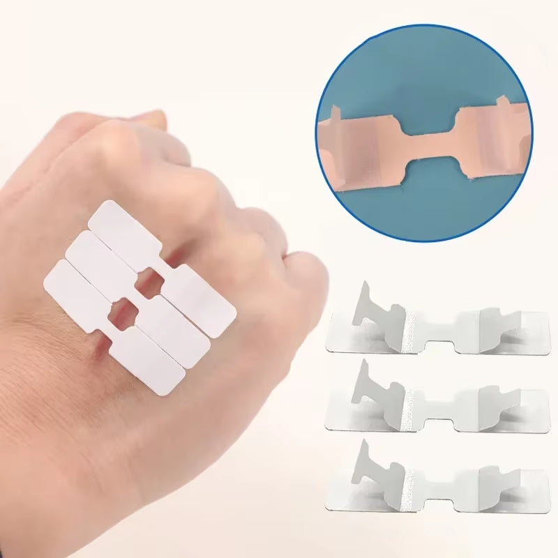 10Pcs Stitch-Free Band-Aids Painless Quick Wound Suture Zipper Adhesive Bandage Portable Outdoor Emergency Survival Accessories