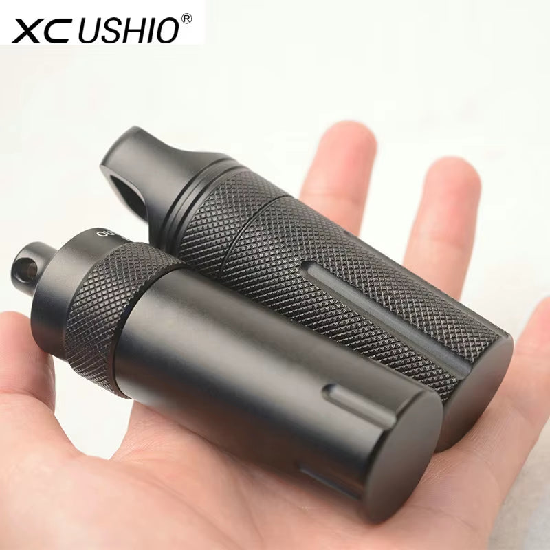 Outdoor Strong CNC Waterproof Emergency First Aid Kits Safety Survival Pill Bottle Aluminium Camping EDC Tank Box for Cigarettes