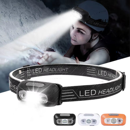 LED Head Light Sensor Headlight USB Rechargeable Head Torch Light Front Led Head Flashlight Super Bright Waterproof Headlamp