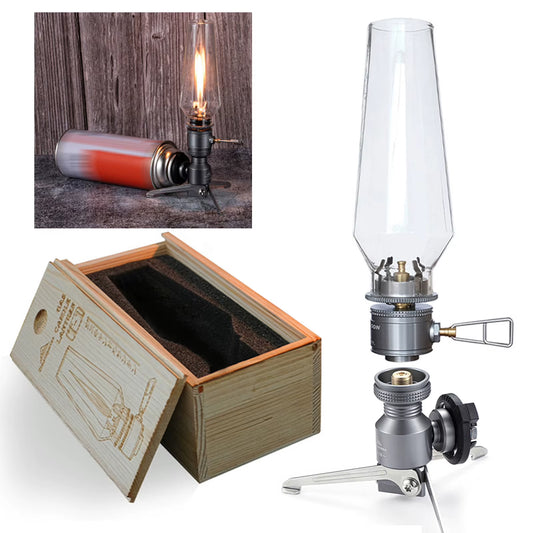 Gas Camping Lantern Camp Equipment Gas Candle Lights Lamp for Ourdoor Tent Hiking Emergencies Camping Supplies