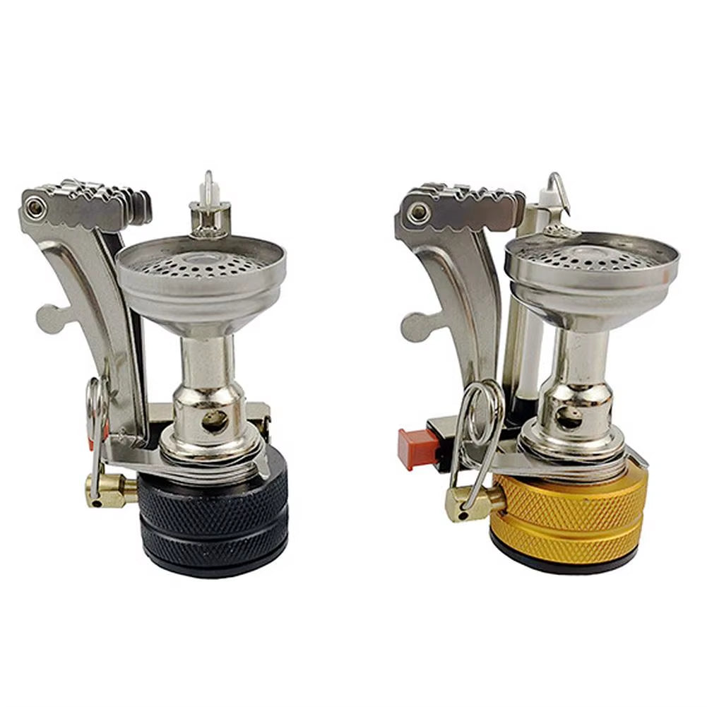 Outdoor Camping Gas Burner Mini Integrated Portable Gas Stove Stainless Steel Picnic Stove for Outdoor Camping Hiking Cooking