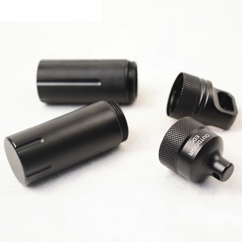 Outdoor Strong CNC Waterproof Emergency First Aid Kits Safety Survival Pill Bottle Aluminium Camping EDC Tank Box for Cigarettes